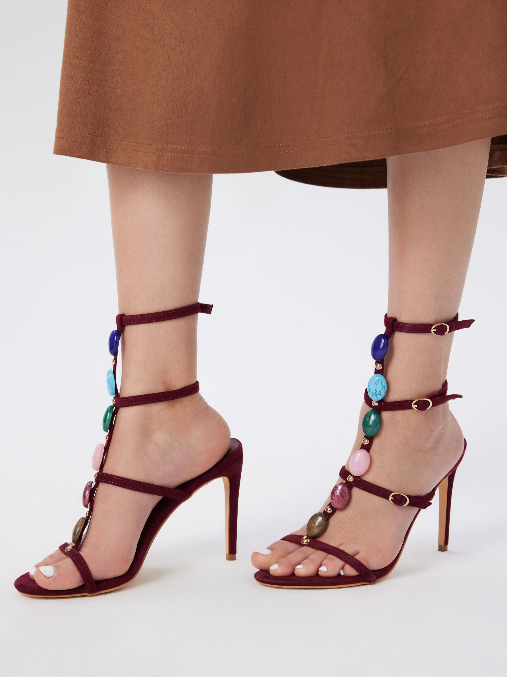 Rianna -  Sandales rouge bordeaux