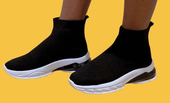 Anaïs - Basket Femme Montante NOIR