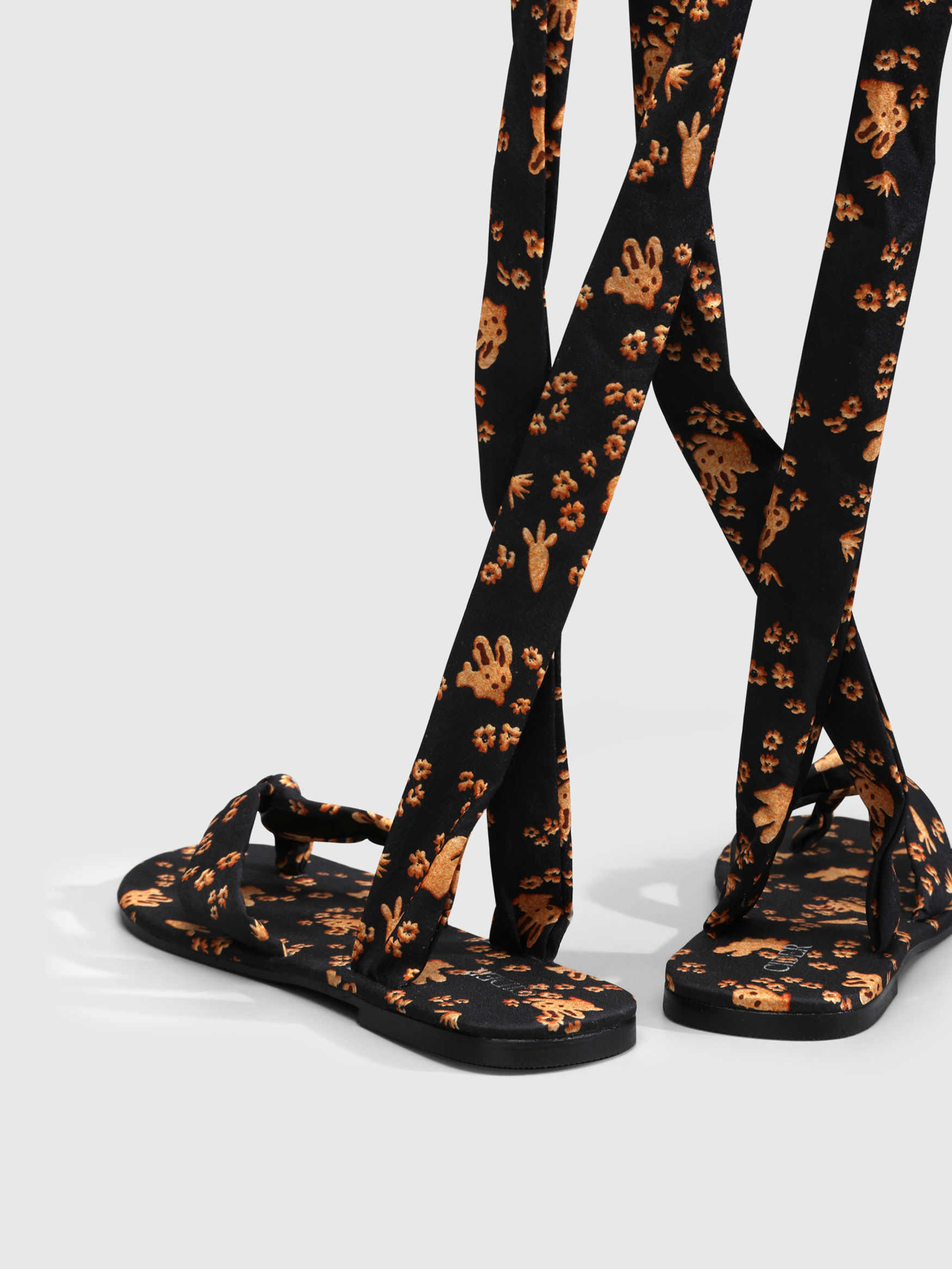 Sophie -  Sandales marron et noir