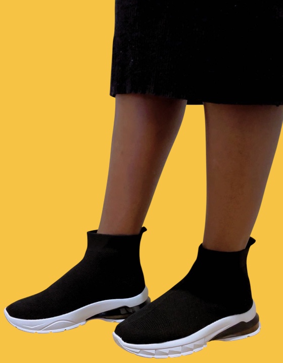 Anaïs - Basket Femme Montante NOIR