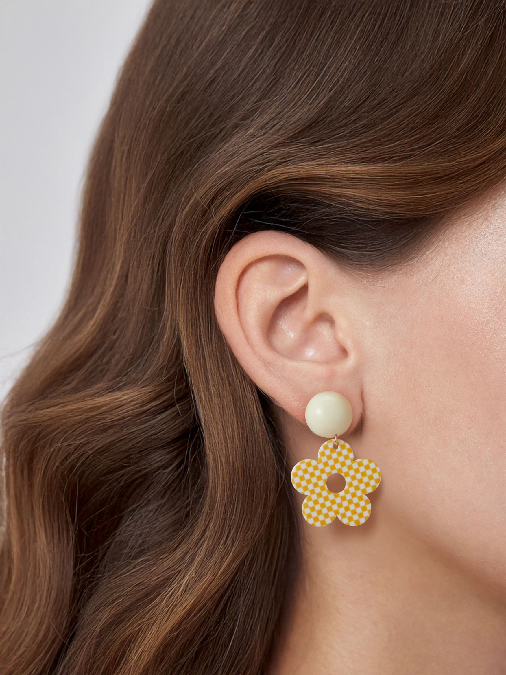 Mouna -  Boucles d'oreilles  Jaune